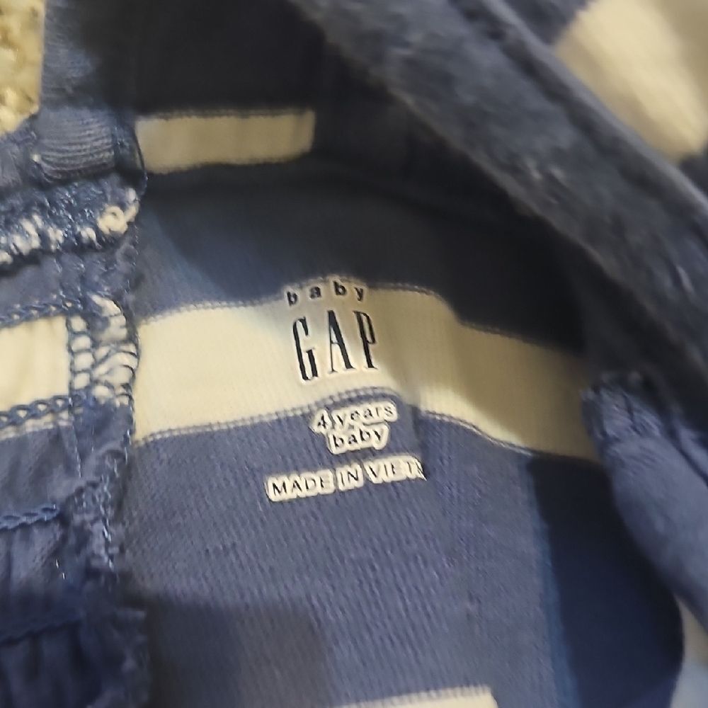 GAP Blue and White Striped Baby Dress - Picture 3 of 16